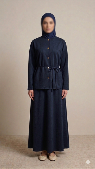 Two-piece velour