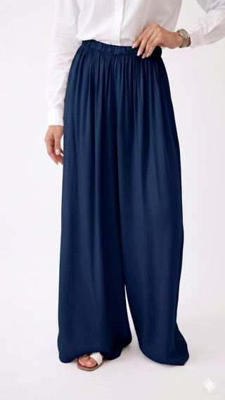 Lyocell Wide Leg Trousers