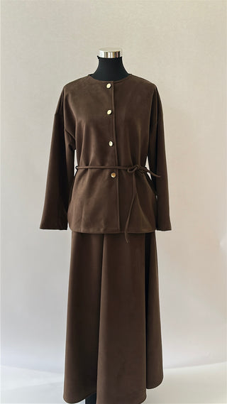 Zweiteiler Wildlederoptik