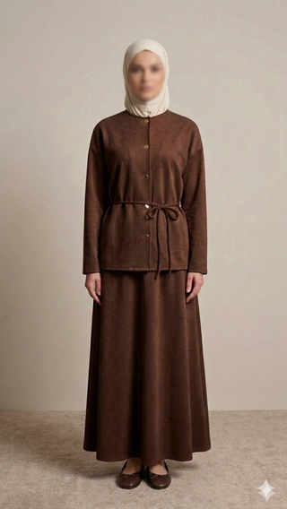 Two-piece velour
