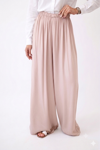 Lyocell Wide Leg Trousers