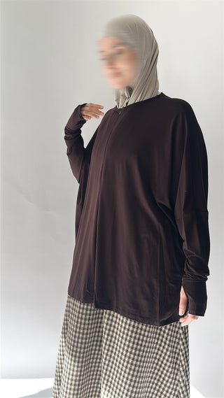 Oversized viscose shirt