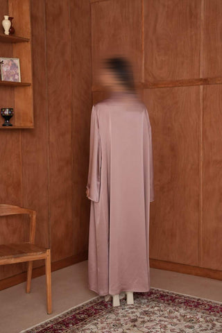 Satin Abaya Pearl