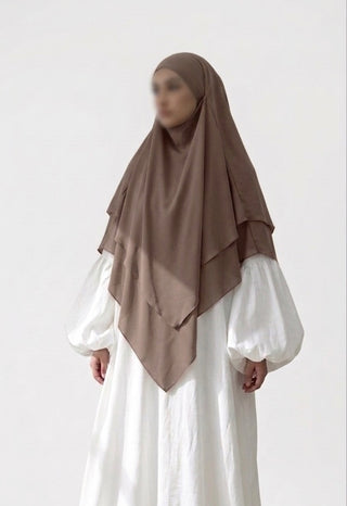 Dreilagiger Chiffonkhimar (Midi Size)