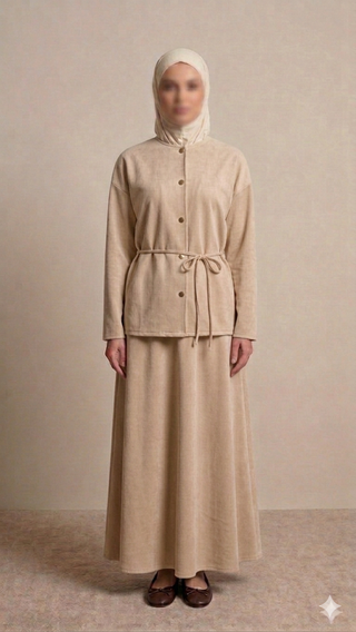 Two-piece velour