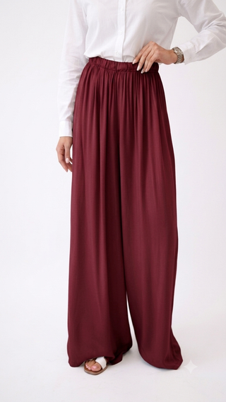 Lyocell Wide Leg Trousers