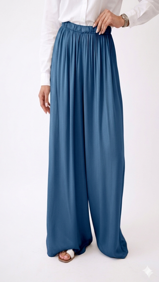 Lyocell Wide Leg Trousers