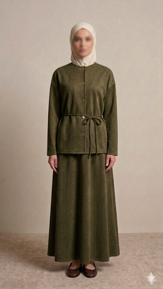 Two-piece velour