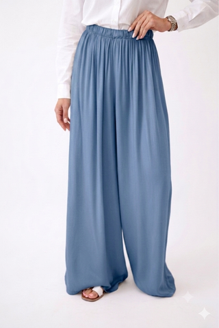 Lyocell Wide Leg Trousers