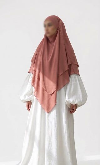 Dreilagiger Chiffonkhimar (Midi Size)
