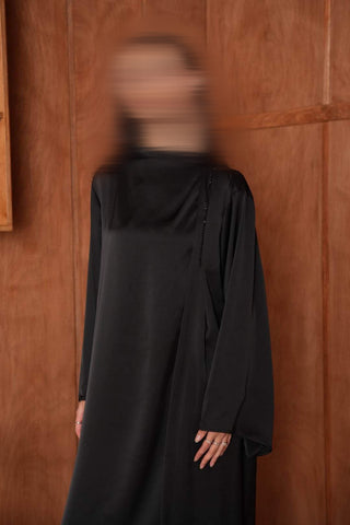 Satin Abaya Pearl