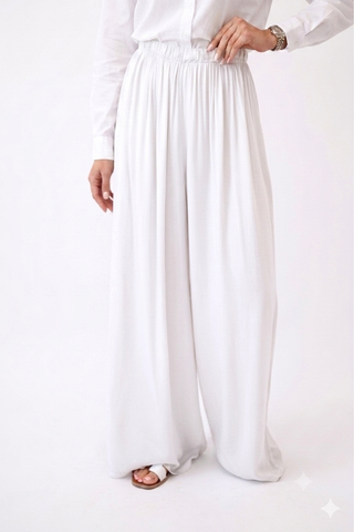 Lyocell Wide Leg Trousers