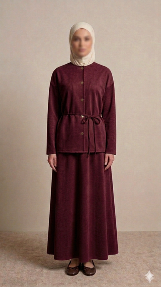 Two-piece velour