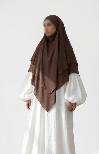 Dreilagiger Chiffonkhimar (Midi Size)