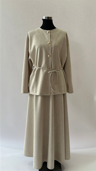 Zweiteiler Wildlederoptik