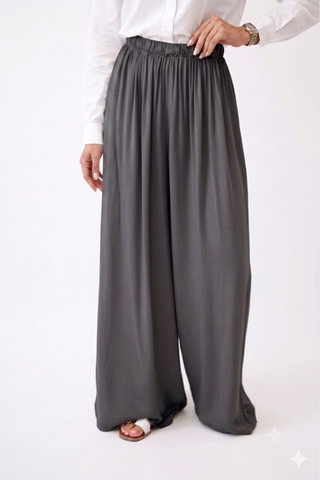 Lyocell Wide Leg Trousers