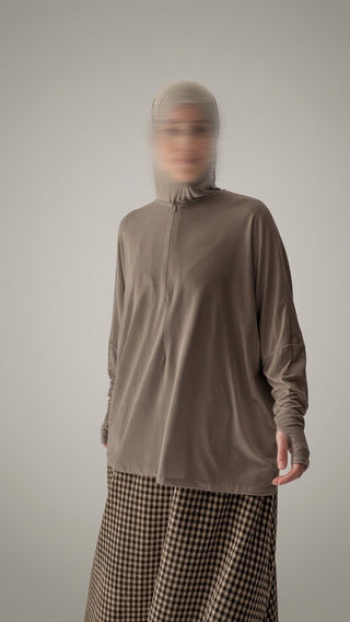Oversized viscose shirt