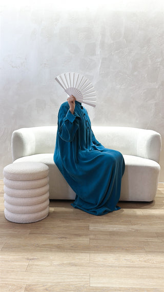 Jesenia Abaya (Cupro Silk) - Petrol