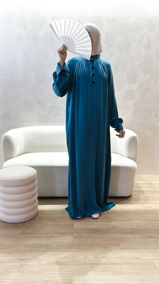 Jesenia Abaya (Cupro Silk) - Petrol