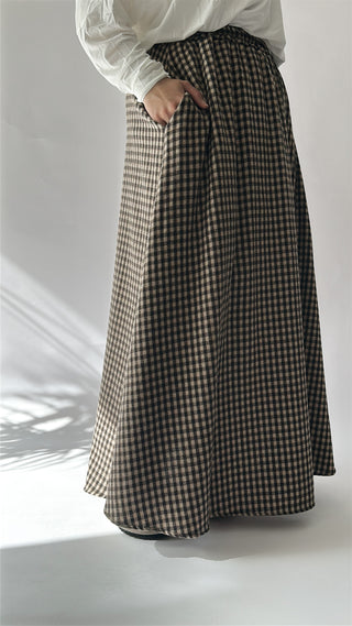 Cotton Plaid Skirt Laya