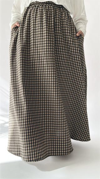 Cotton Plaid Skirt Laya