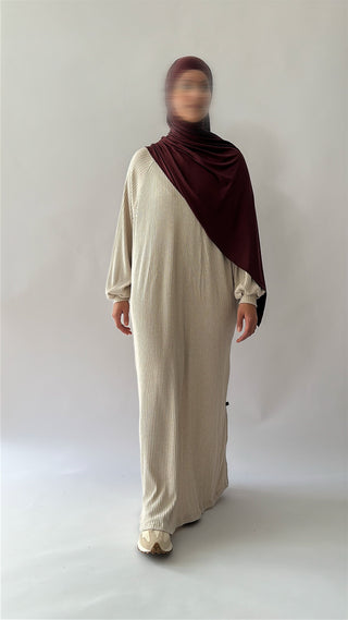 Luma Knit Abaya - Beige