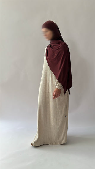 Luma Knit Abaya - Beige