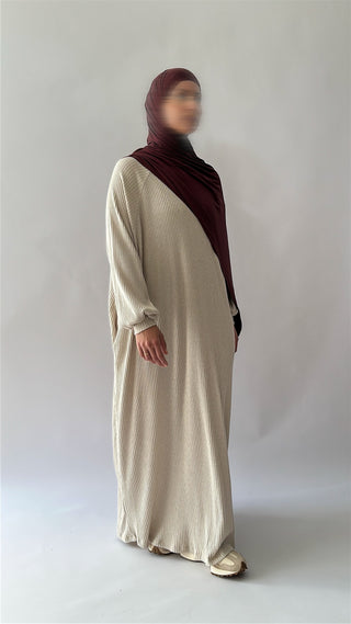 Luma Knit Abaya - Beige