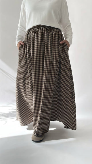 Cotton Plaid Skirt Laya